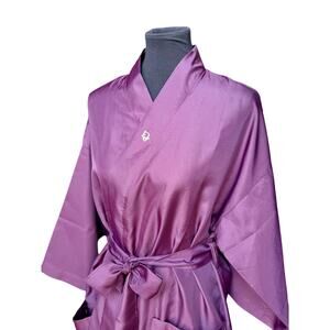Dior Stylish Purple Kimono Robe with Pockets